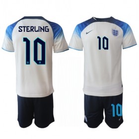 England Raheem Sterling 10 Børn Hjemme VM 2022 - Fodboldtrøjer (S/S)
